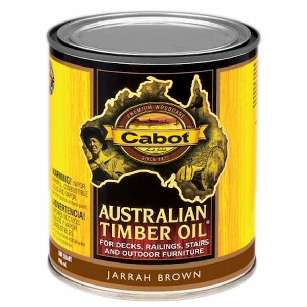 Valspar Brand 1 Quart Jarrah Brown Australian Timber Oil For Decks & Outdoor Fu 80351434600 - main